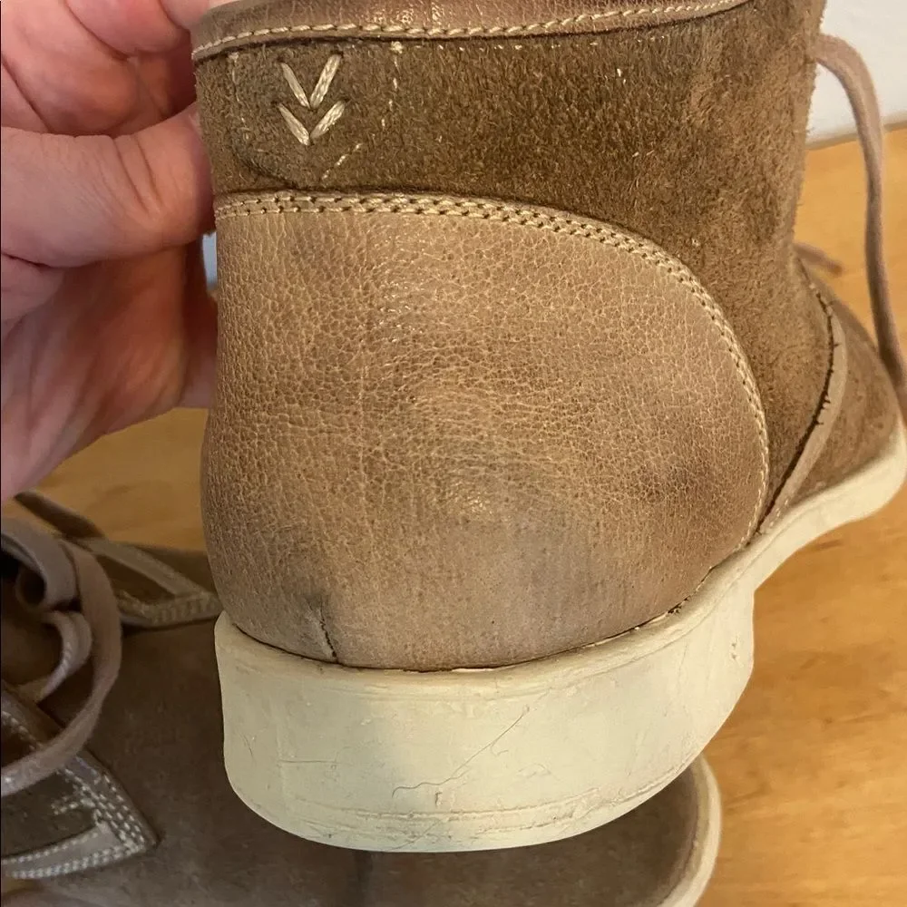 John Varvatos Two-Tone Brown Dylan Suede Chukka Boots Size 10 1/2